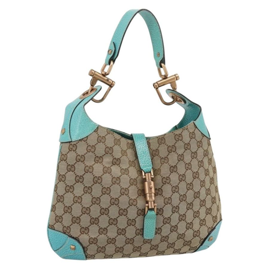 【日本直送】GUCCI GG帆布新款Jackie肩背包 棕色/金色 120888 正品 mr2796V-0