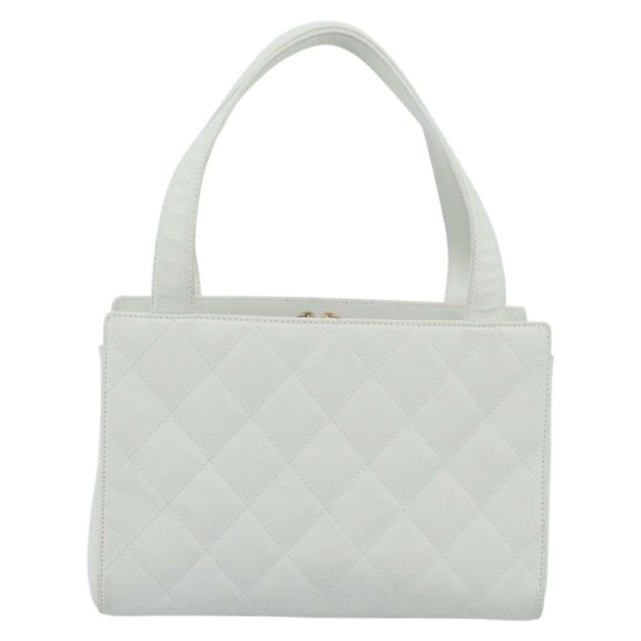 【日本直送】香奈兒 (CHANEL) 手袋,羊皮材質,白色金色,CC標誌,正品編號 mr2763V-1