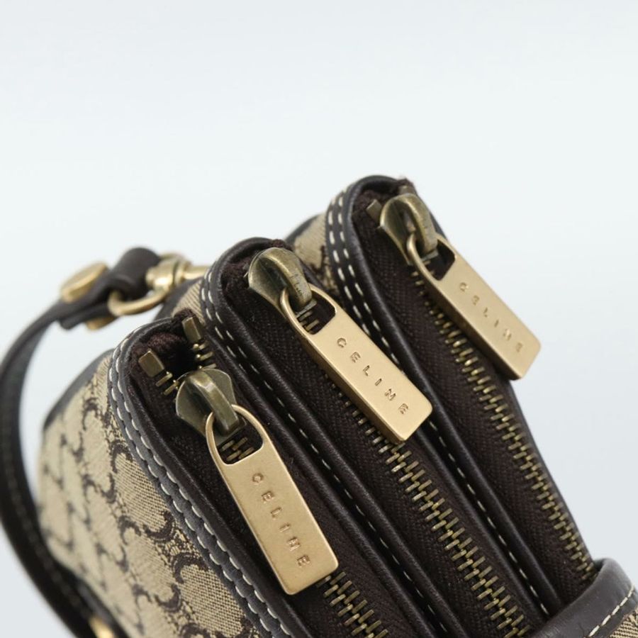 【日本直送】CELINE Macadam帆布手提包 棕色金色 Auth mr2790V-9