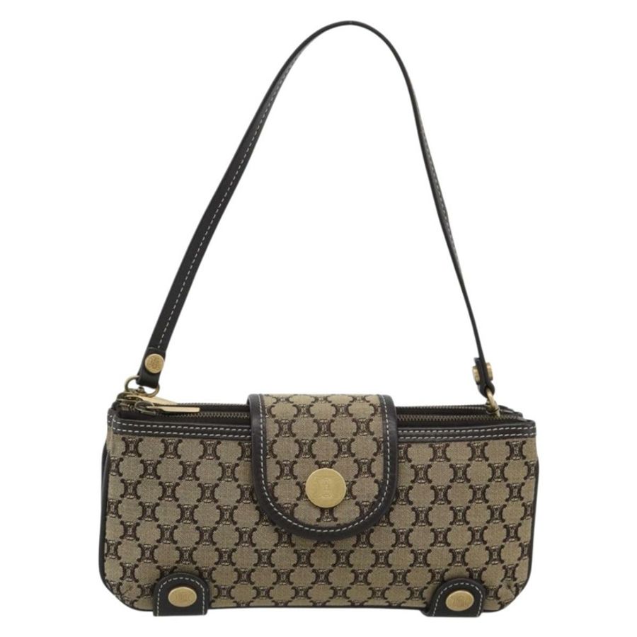 【日本直送】CELINE Macadam帆布手提包 棕色金色 Auth mr2790V-12