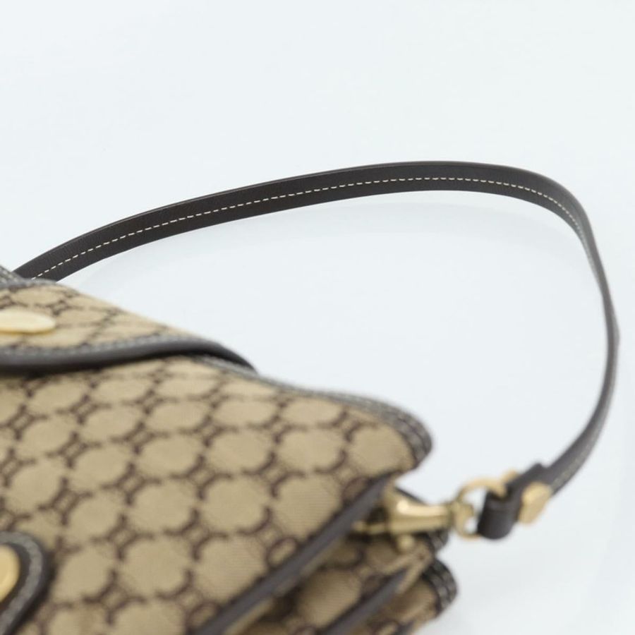 【日本直送】CELINE Macadam帆布手提包 棕色金色 Auth mr2790V-13