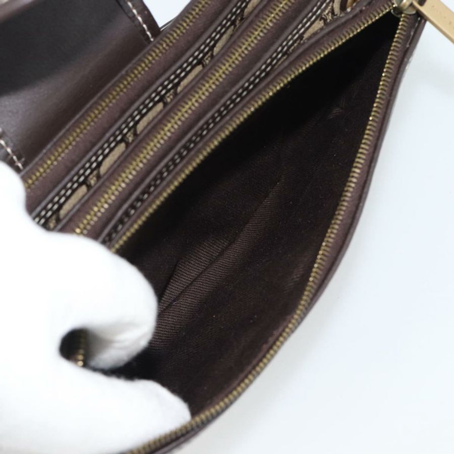 【日本直送】CELINE Macadam帆布手提包 棕色金色 Auth mr2790V-19