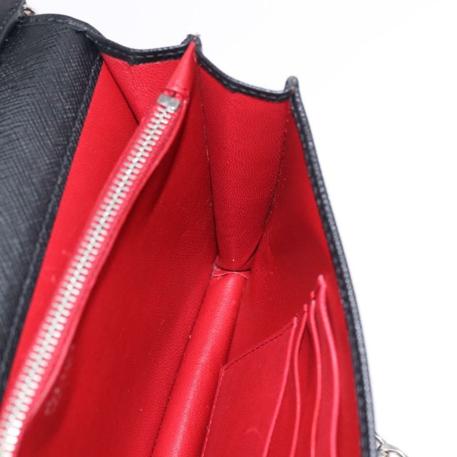 【日本直送】PRADA Robot 鏈條單肩包 Saffiano 黑色銀色 正品 SW2638SM-25