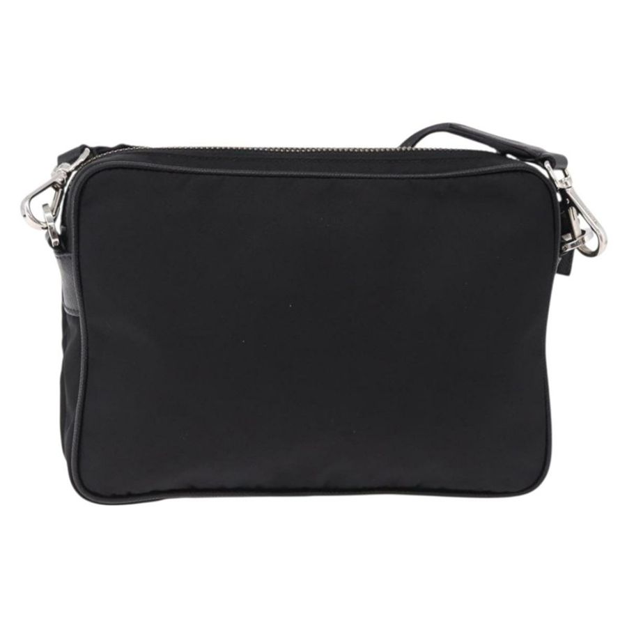 【日本直送】PRADA 肩背包 尼龍 黑色 銀色 正品 SW2639M-1