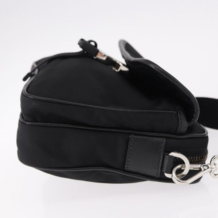 【日本直送】PRADA 肩背包 尼龍 黑色 銀色 正品 SW2639M-2