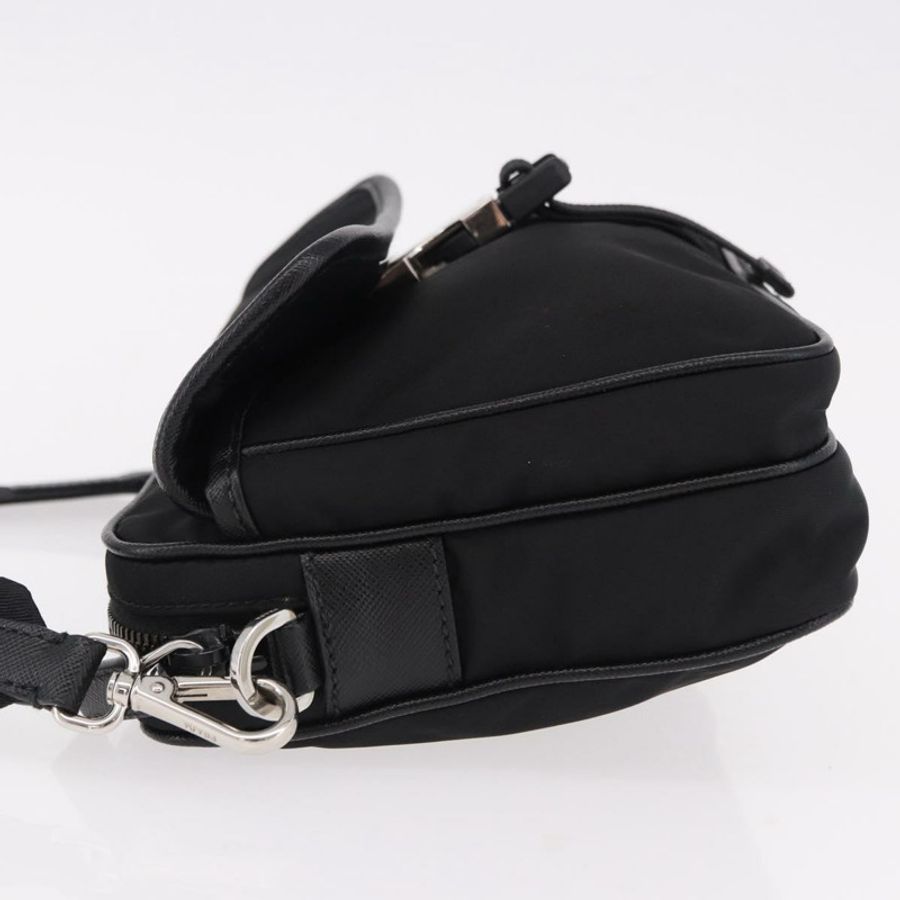 【日本直送】PRADA 肩背包 尼龍 黑色 銀色 正品 SW2639M-3