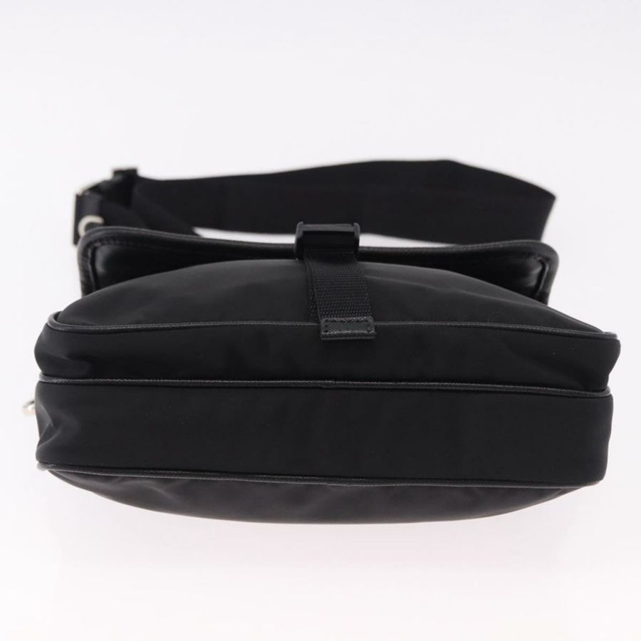 【日本直送】PRADA 肩背包 尼龍 黑色 銀色 正品 SW2639M-4