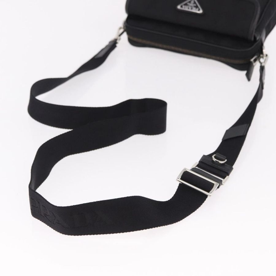 【日本直送】PRADA 肩背包 尼龍 黑色 銀色 正品 SW2639M-5