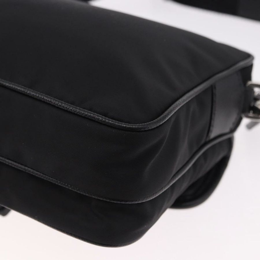 【日本直送】PRADA 肩背包 尼龍 黑色 銀色 正品 SW2639M-15