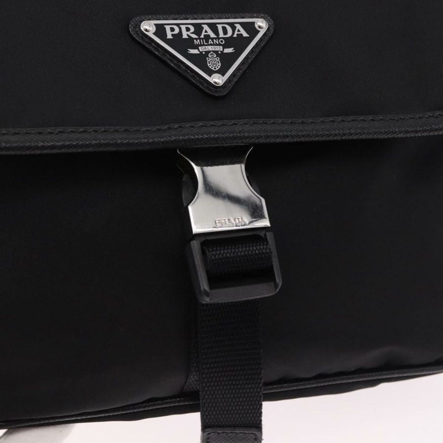 【日本直送】PRADA 肩背包 尼龍 黑色 銀色 正品 SW2639M-16