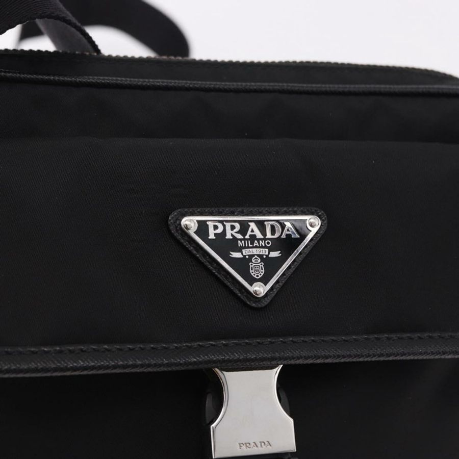 【日本直送】PRADA 肩背包 尼龍 黑色 銀色 正品 SW2639M-17