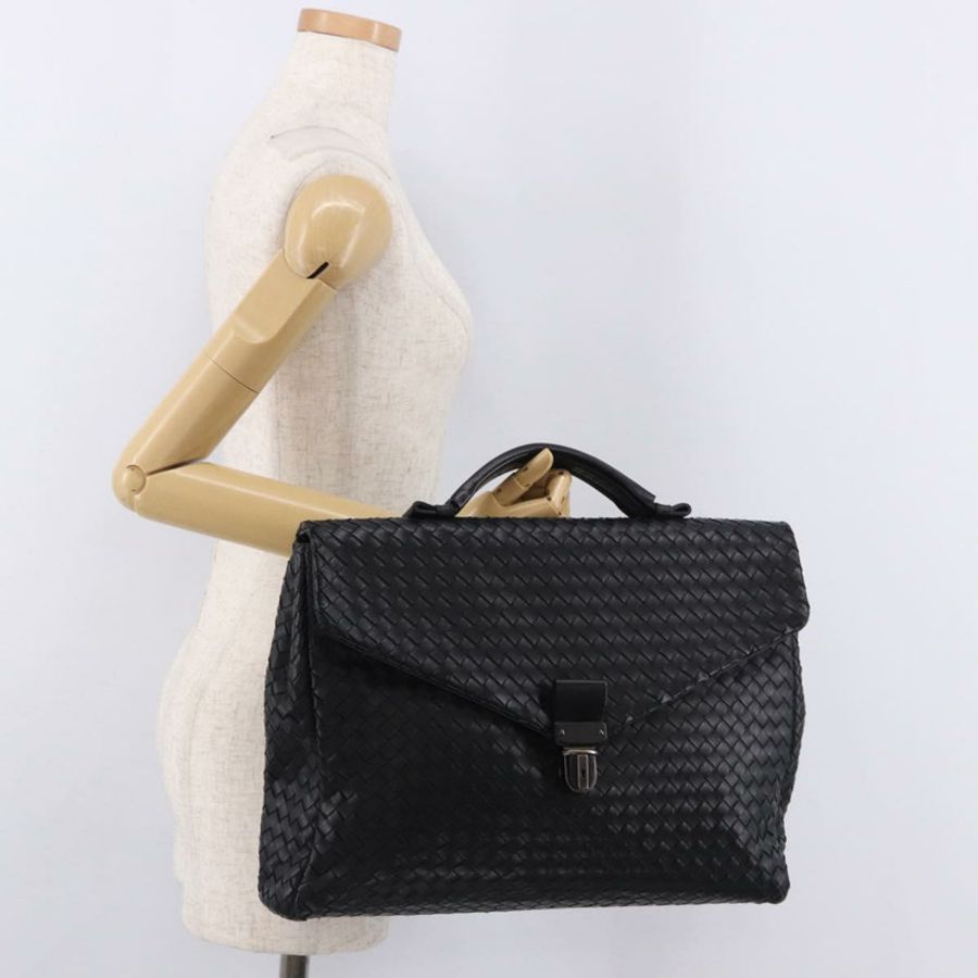 【日本直送】BOTTEGA VENETA INTRECCIATO 公事包皮革黑色 113095 正品 SW2642V-25