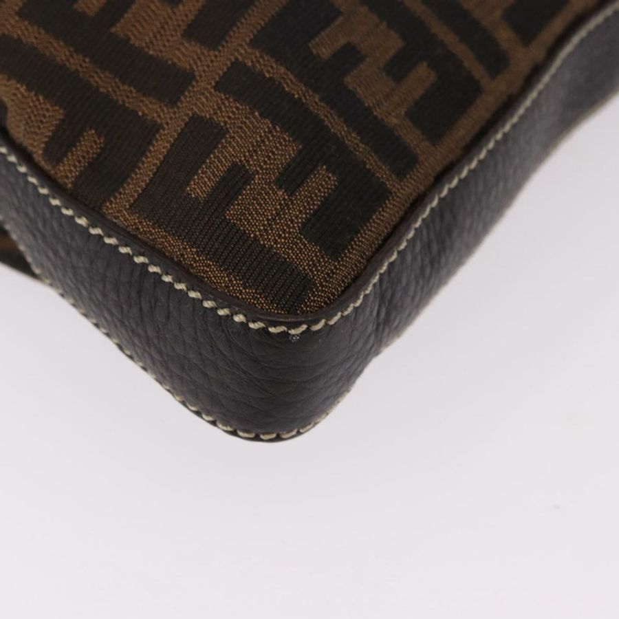 【日本直送】FENDI Zucca帆布Celesia單肩包 棕色 銀色 8BT109 正品 SW2643V-7