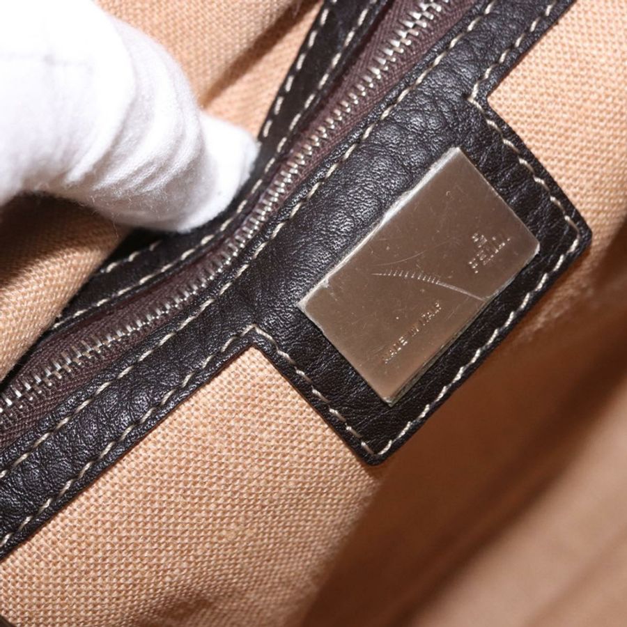 【日本直送】FENDI Zucca帆布Celesia單肩包 棕色 銀色 8BT109 正品 SW2643V-18