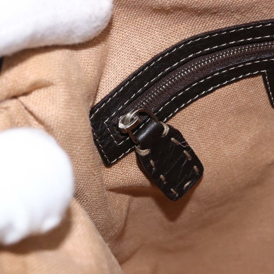 【日本直送】FENDI Zucca帆布Celesia單肩包 棕色 銀色 8BT109 正品 SW2643V-22