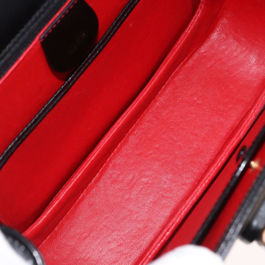【日本直送】GUCCI 竹節手提包 皮革 兩用 黑色 金色 000 1364 0633 Auth bs36097V-10