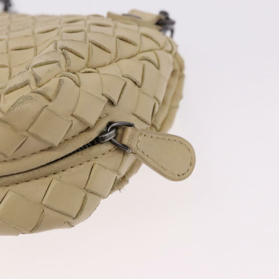 【日本直送】BOTTEGA VENETA INTRECCIATO 鏈條肩背包 皮革 米色 正品 bs36068A-16