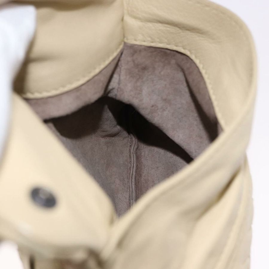 【日本直送】BOTTEGA VENETA INTRECCIATO 鏈條肩背包 皮革 米色 正品 bs36068A-18