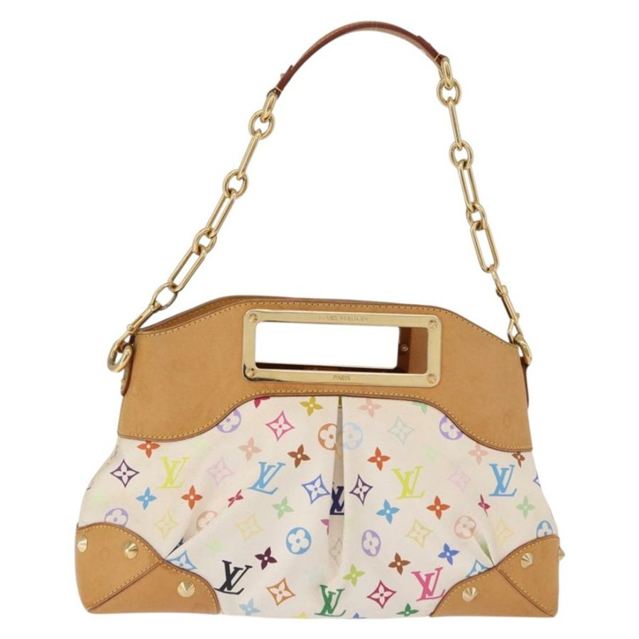 【日本直送】路易威登 Monogram Multicolor Judy MM 手提包 2way 白色 M40255 LV Auth bs36132A-1