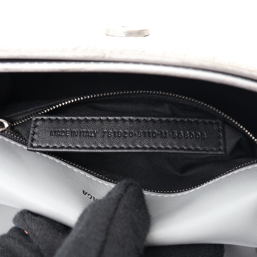 BALENCIAGA 巴黎世家 Crush 肩背包 銀色 牛皮 781920 781920-4