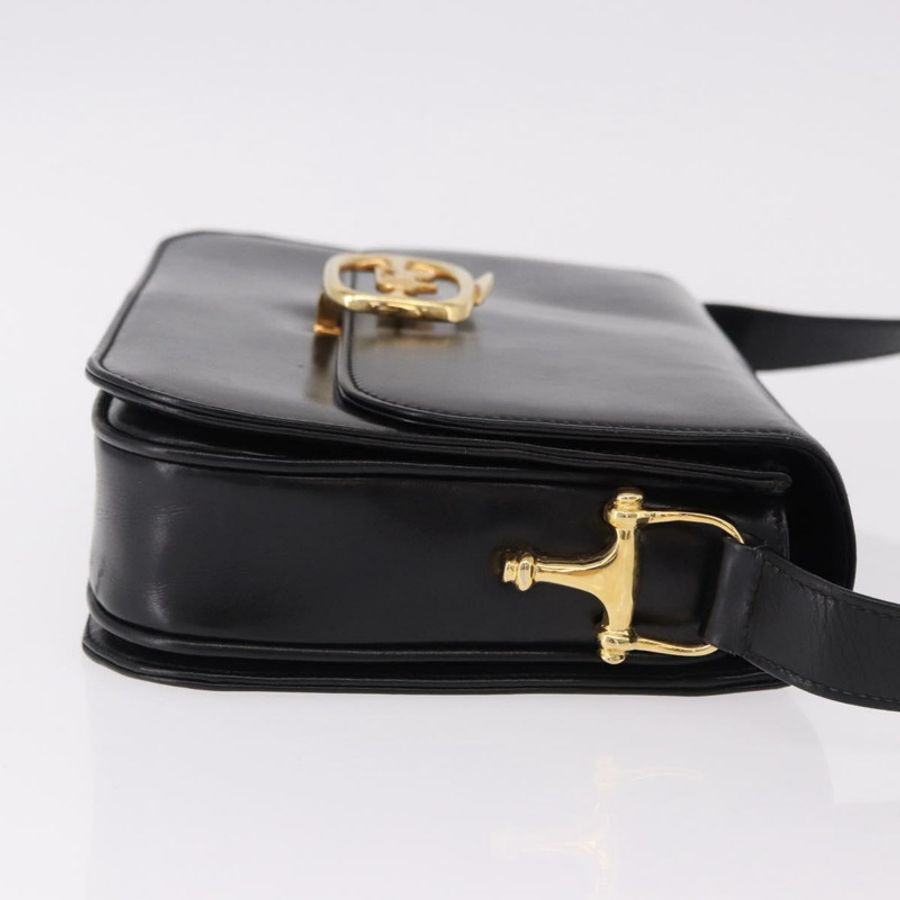 【日本直送】CELINE 黑色金色皮革肩背包 正品 bs36178A-2