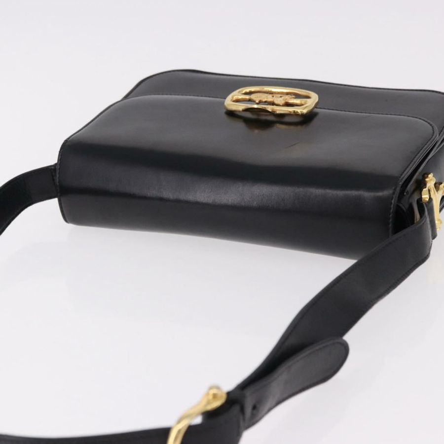 【日本直送】CELINE 黑色金色皮革肩背包 正品 bs36178A-5