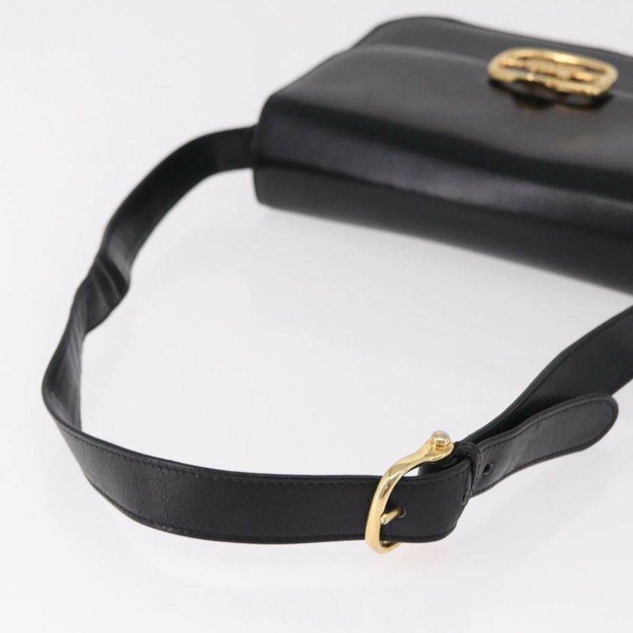 【日本直送】CELINE 黑色金色皮革肩背包 正品 bs36178A-6