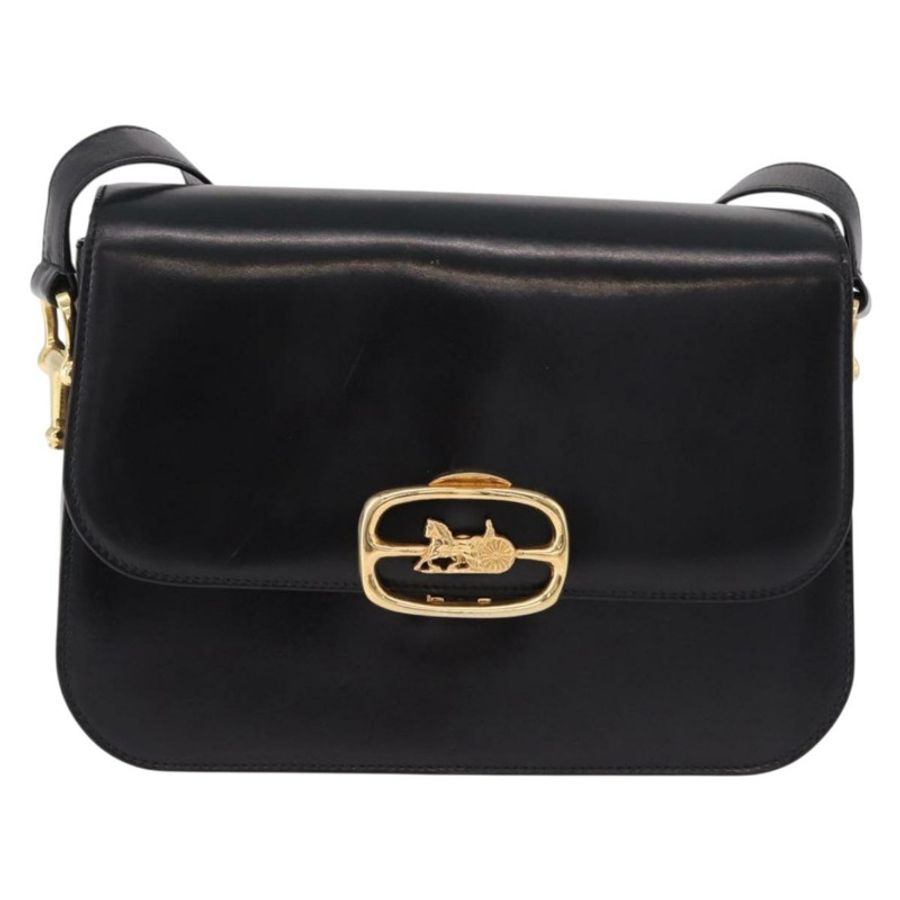 【日本直送】CELINE 黑色金色皮革肩背包 正品 bs36178A-12