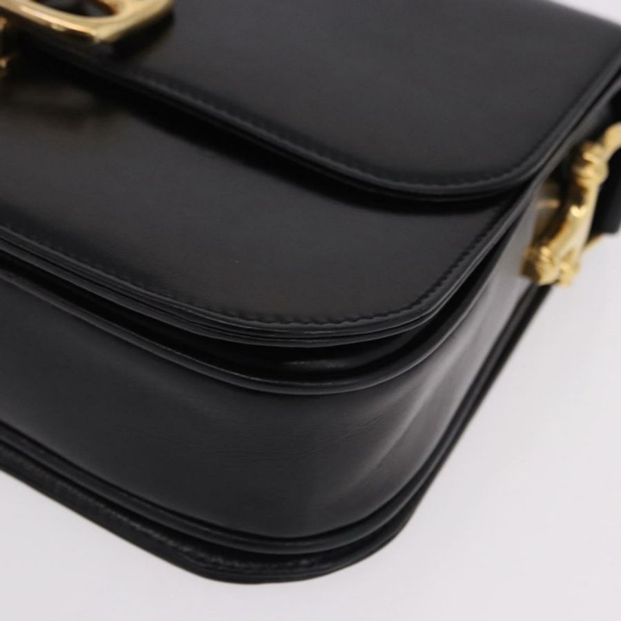 【日本直送】CELINE 黑色金色皮革肩背包 正品 bs36178A-13