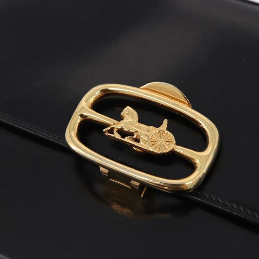 【日本直送】CELINE 黑色金色皮革肩背包 正品 bs36178A-16