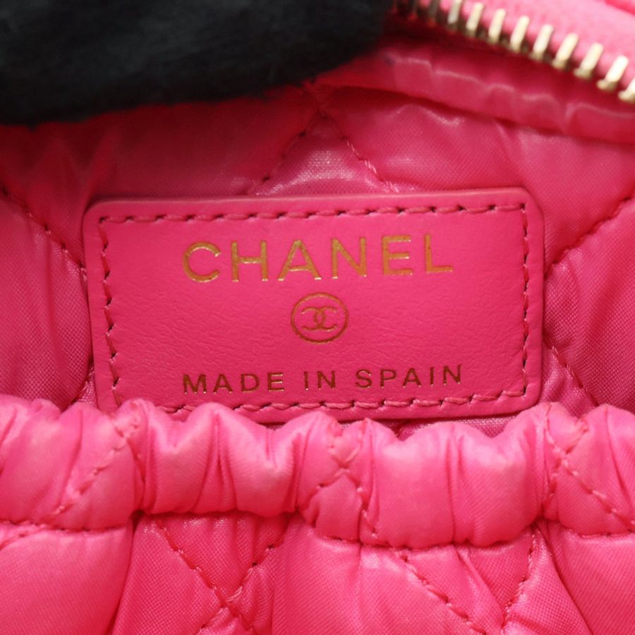 CHANEL 香奈兒 小包 粉色 菱格紋牛皮-3