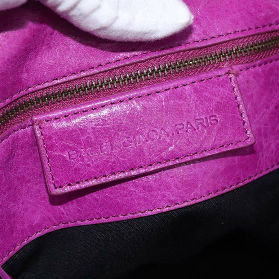 【日本直送】BALENCIAGA The Drum 手提包 紫色皮革 232732 Auth bs36143V-17