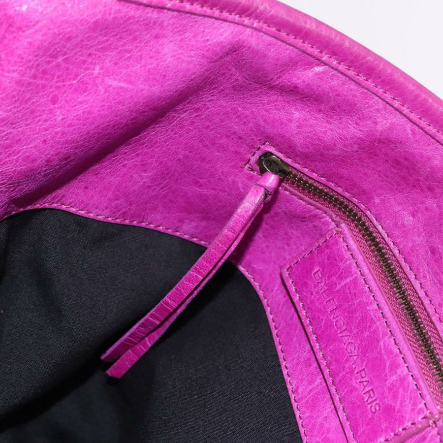 【日本直送】BALENCIAGA The Drum 手提包 紫色皮革 232732 Auth bs36143V-20