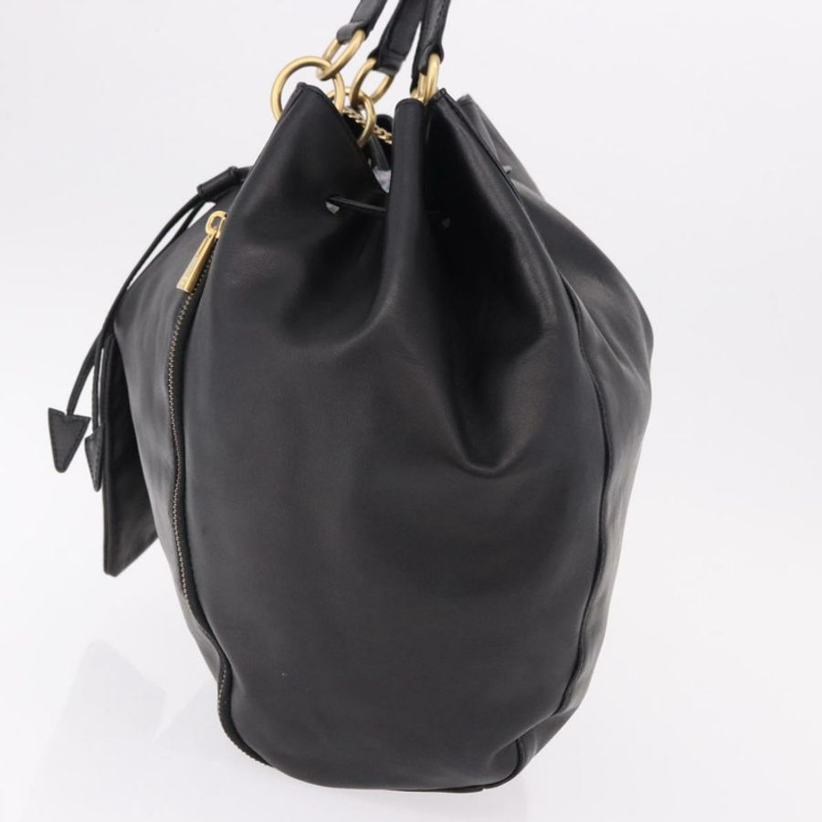 【日本直送】CELINE 手提包 皮革 黑色 金色 正品 bs36094V-2