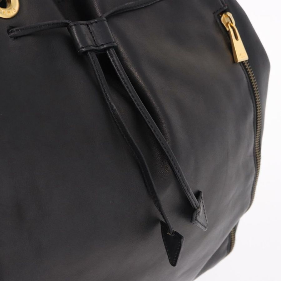 【日本直送】CELINE 手提包 皮革 黑色 金色 正品 bs36094V-8