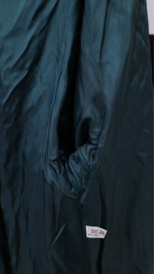 Ceilne墨绿色丝绒棉服外套-8