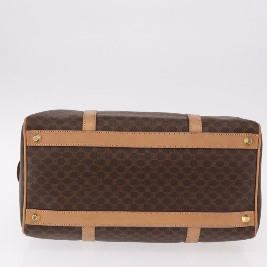 【日本直送】CELINE Macadam帆布波士頓包 PVC皮革 棕色 金色 Auth bs36061V-4