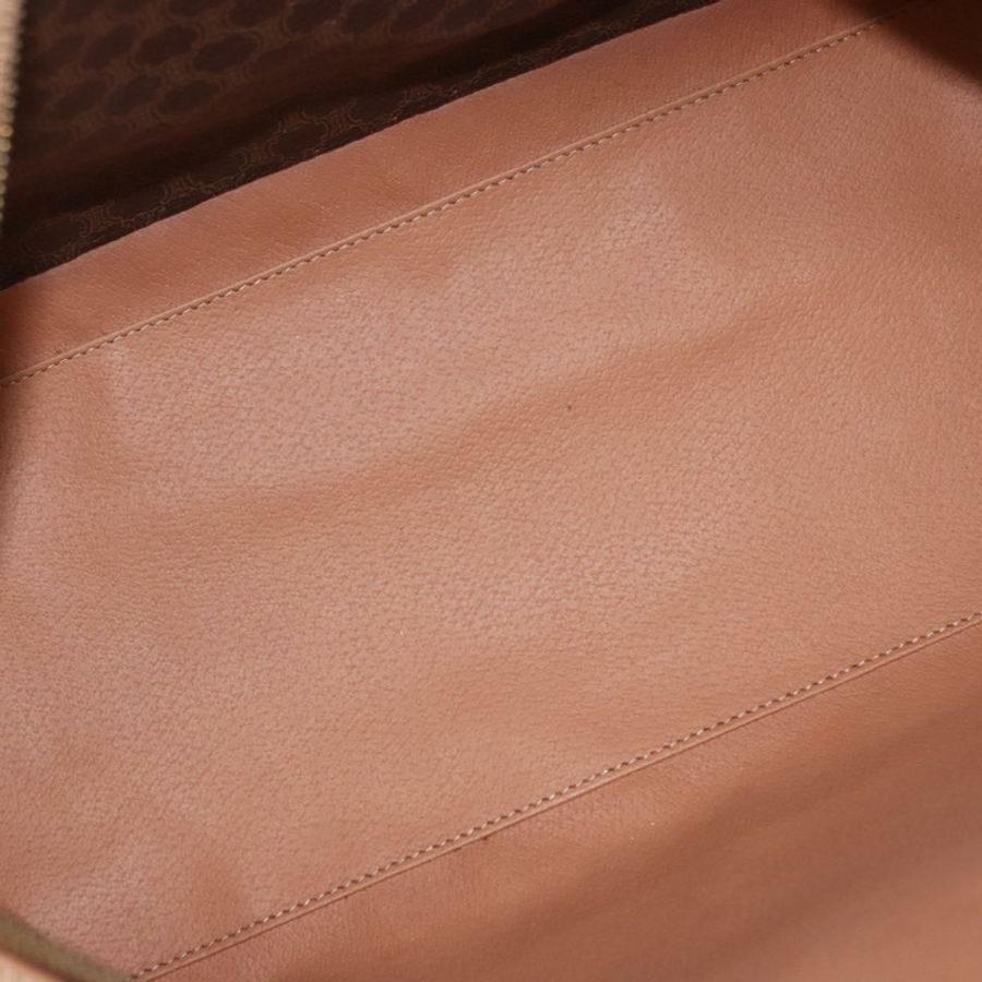【日本直送】CELINE Macadam帆布波士頓包 PVC皮革 棕色 金色 Auth bs36061V-9