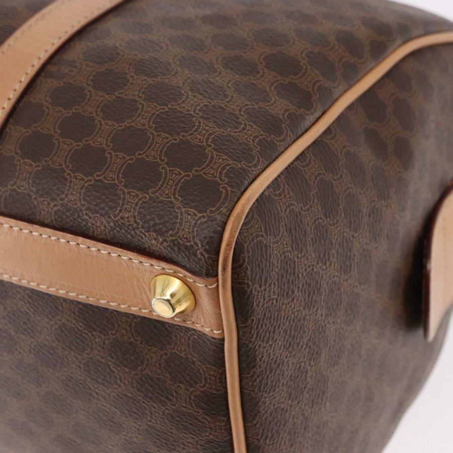 【日本直送】CELINE Macadam帆布波士頓包 PVC皮革 棕色 金色 Auth bs36061V-15