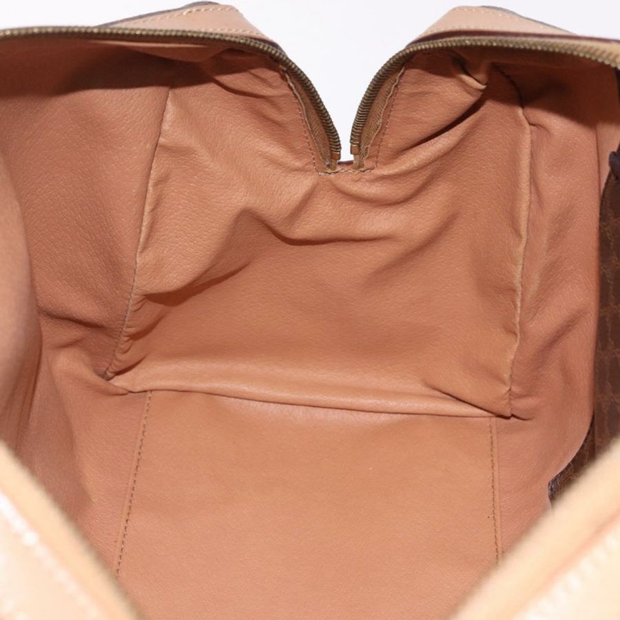 【日本直送】CELINE Macadam帆布波士頓包 PVC皮革 棕色 金色 Auth bs36061V-18
