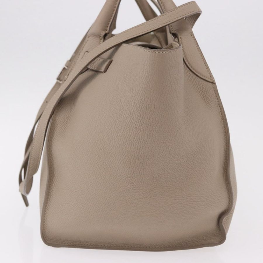 【日本直送】CELINE 大號手提包 小號手提包 皮革 灰色 銀色 正品 bs36059M-2