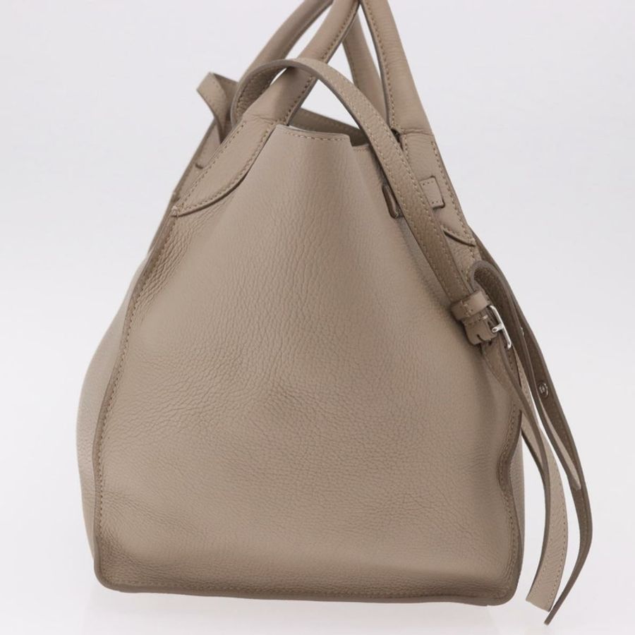 【日本直送】CELINE 大號手提包 小號手提包 皮革 灰色 銀色 正品 bs36059M-3