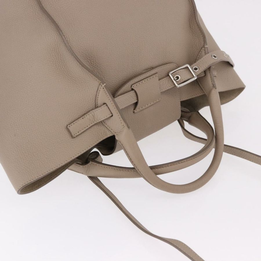 【日本直送】CELINE 大號手提包 小號手提包 皮革 灰色 銀色 正品 bs36059M-5