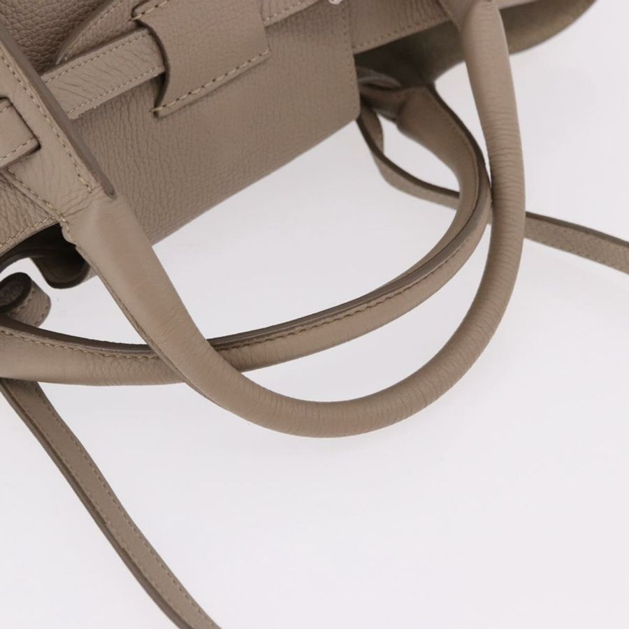【日本直送】CELINE 大號手提包 小號手提包 皮革 灰色 銀色 正品 bs36059M-6