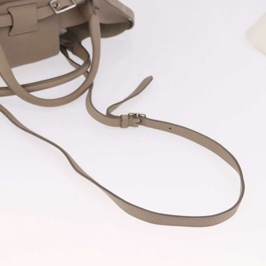 【日本直送】CELINE 大號手提包 小號手提包 皮革 灰色 銀色 正品 bs36059M-7