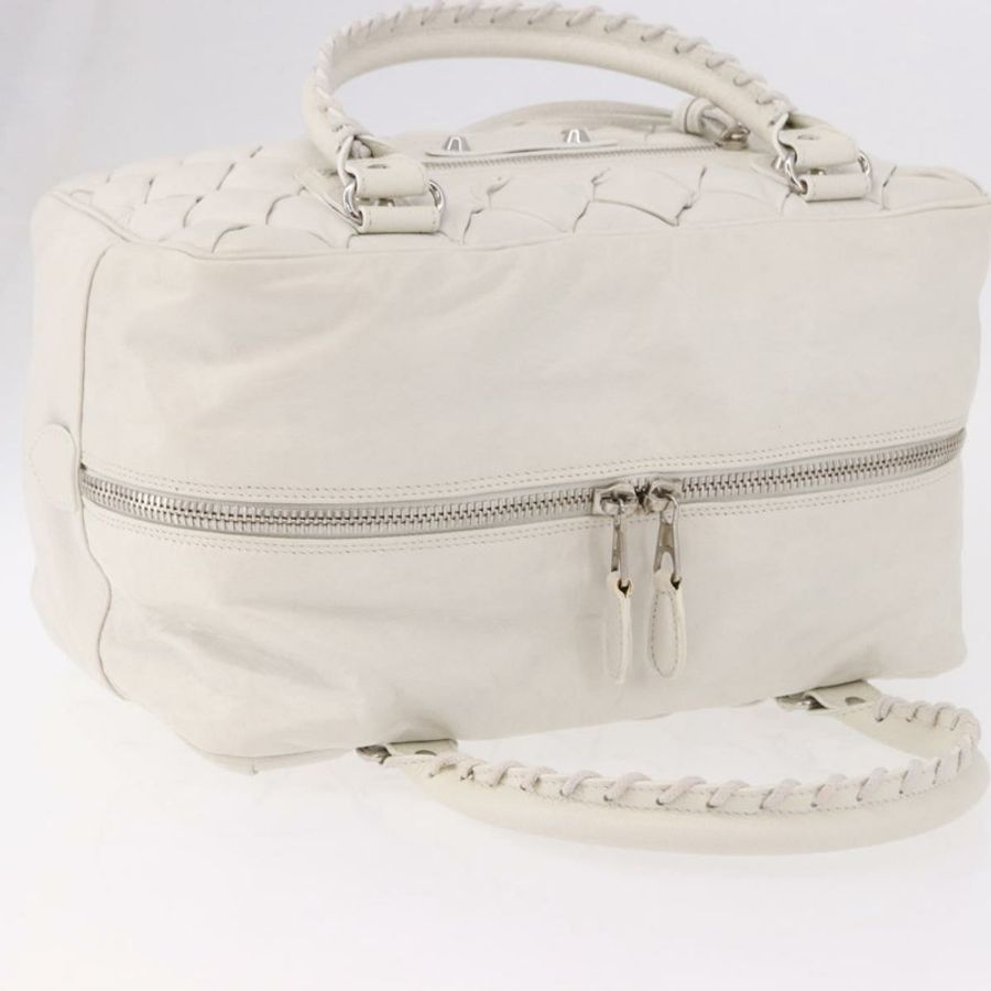 【日本直送】BALENCIAGA Matelasse 手提包,白色銀色皮革,貨號 168031,正品編號 yk20631V-5