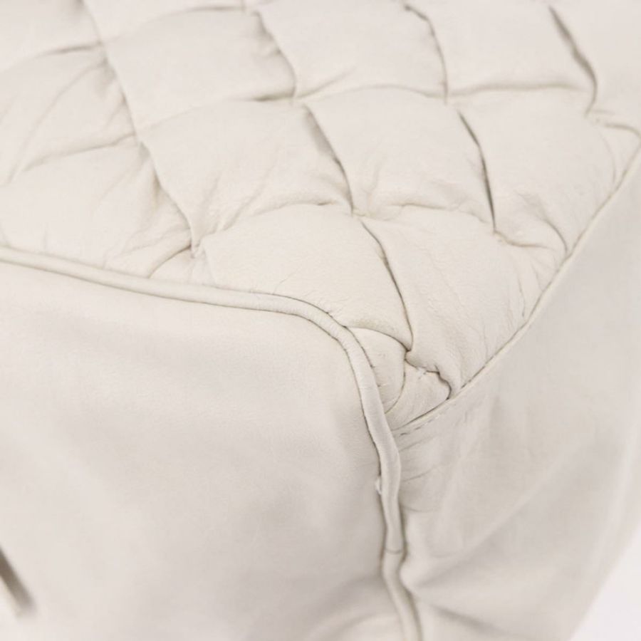 【日本直送】BALENCIAGA Matelasse 手提包,白色銀色皮革,貨號 168031,正品編號 yk20631V-14