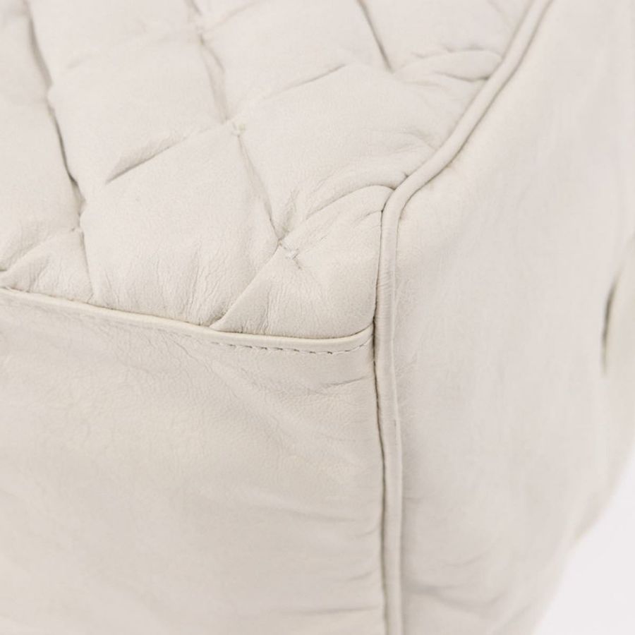 【日本直送】BALENCIAGA Matelasse 手提包,白色銀色皮革,貨號 168031,正品編號 yk20631V-15