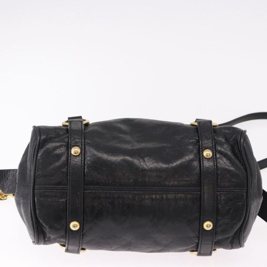 【日本直送】Miu Miu 手提包 皮革 兩用 黑色 金色 正品 yk20607SAM-4