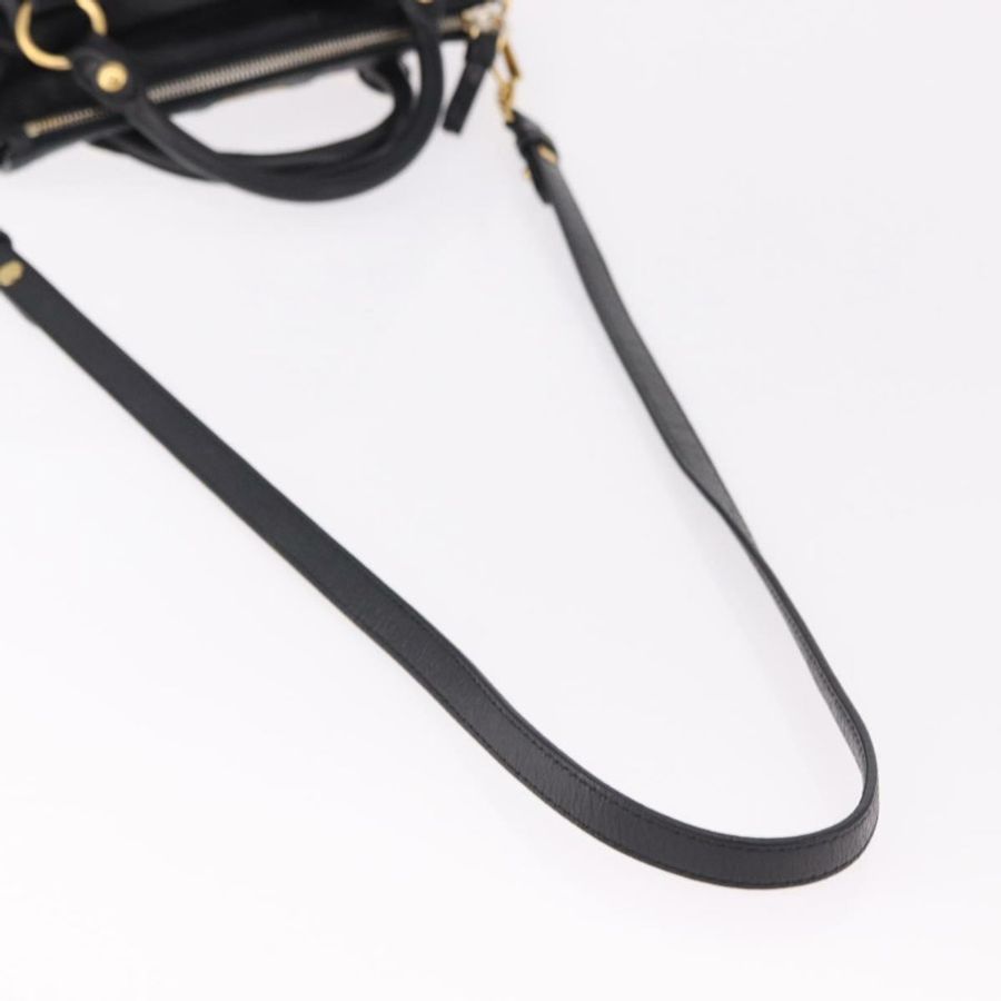 【日本直送】Miu Miu 手提包 皮革 兩用 黑色 金色 正品 yk20607SAM-7